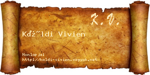 Káldi Vivien névjegykártya