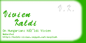 vivien kaldi business card